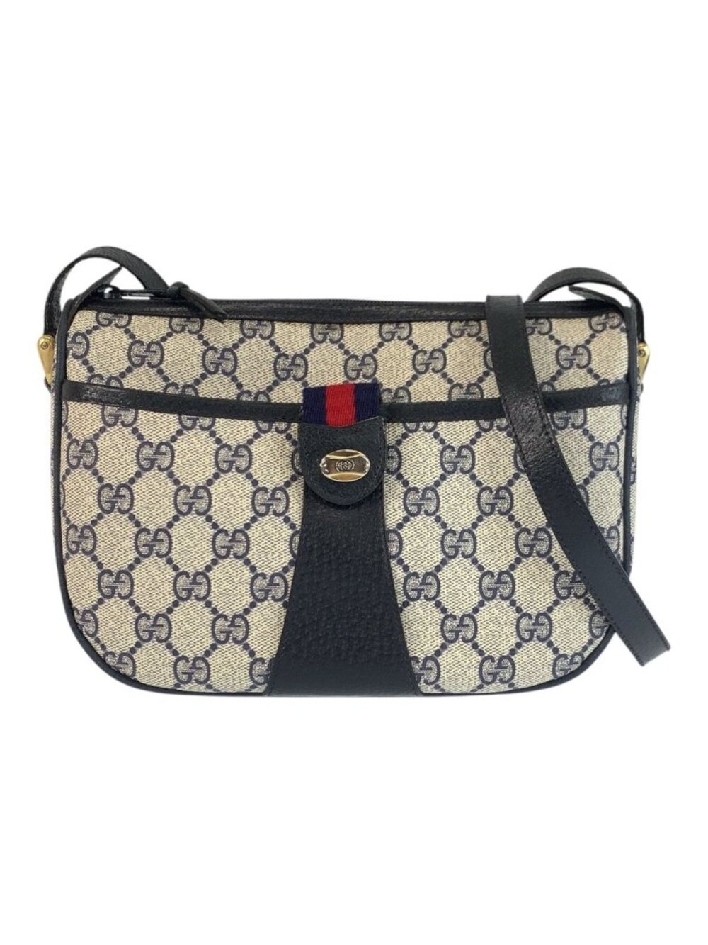 Gucci Vintage Sherry Line GG Supreme Canvas Shoulder Bag Pochette